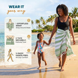 Utopia Towels - 4 Pack Turkish Beach Towel (40 x 72 Inches) - 100% Cotton Big Beach Towels Oversized - No Sand, Lightweight & Quick Dry - Prewashed for Soft Feel (Cool Grey, Aqua, Pink, Sea Foam)