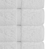 Chakir Turkish Linens 4 Piece Bath Towel Set, 100% Cotton Luxury Turkish Towels for Bathroom, Soft Absorbent Bath Towels, 27 x 54 Inches, White