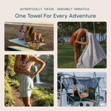 WETCAT Turkish Beach Towel Oversized (38"x71") 100% Turkish Cotton, Made in Turkey - Sand Free, Extra Large, Ultra Soft, Quick Drying, Compact & Lightweight for Travel - Aqua