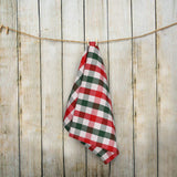 Urban Villa Christmas Set of 6 Kitchen Towels 20×30 Inch 100% Cotton Highly Absorbent Dish Towels Premium Quality Ultra Soft Bar & Tea Towels with Mitered Corners- Red/Green/White