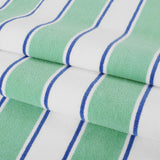 Aston & Arden Striped Beach Towel - Oversized 35 x 70 Soft Plush Thick Cotton, 600 GMS Heavy & Luxury for Pool Chairs, Resort, and Hot Tub, Green/Blue