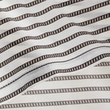 Lacoste 100% Cotton Percale Sheet Set, Graphic Stripe Print, Dark Grey, Full