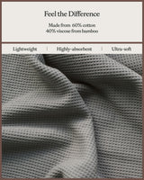 Cozy Earth Charcoal Waffle Bath Towels