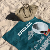 Northwest NFL Philadelphia Eagles 2025 Super Bowl LIX Gumbo Beach Towel 30X60 Inches