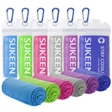 Sukeen Cooling Towels 6 Pack (40"x12"), Cooling Towels for Neck and Face, Quick Dry Sport Camping Cooling Towels, Cold Towel for Hot Weather