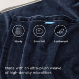 Bedsure GentleSoft Navy Blue Throw Blanket for Couch - 300GSM Soft Cozy Fleece Blankets for Home Decor Gifts Throws for Travel Camping 50x60 Inches