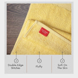 TEXTILOM 100% Turkish Cotton 6 Pcs Bath Towel Set, Luxury Bath Towels for Bathroom, Soft & Absorbent Bathroom Towels Set (2 Bath Towels, 2 Hand Towels, 2 Washcloths)- Yellow