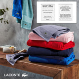 Lacoste Heritage Supima Cotton Bath Sheet, Croc Green, 35" x 70"