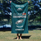 Northwest NFL Philadelphia Eagles 2025 Super Bowl LIX Gumbo Beach Towel 30X60 Inches