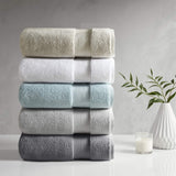 Madison Park Signature Splendor Luxury 100% Cotton Bathroom Towel Set - Soft, Plush 1000 GSM Heavyweight Hotel Quality, Zero Twist, Highly Absorbent, Quick Dry, Multi Sizes, Blue 6 Piece