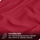 Bare Home Microfiber Pillow Cases - King Size Set of 2 - Cooling Pillowcases - Double Brushed - Red Pillowcases 2 Pack - Easy Care (King Pillowcase Set of 2, Red)