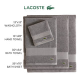 Lacoste Heritage Supima Cotton Bath Towel, Aloe, 30" x 54"