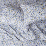 Amazon Basics Lightweight Breathable Super Soft Easy Care Microfiber 4-Piece Bed Sheet Set, Wrinkle Resistant with 14-Inch Deep Pockets, Queen, Blue Floral, Printed