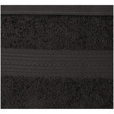 Amazon Basics Soft, Absorbent Fade Resistant Cotton Washcloths, 12-Pack, 12" L x 12" W, Black