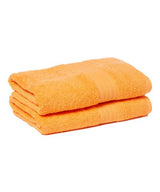 orange bath towel