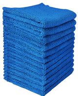 classic blue cotton washcloth