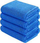 blue hand towel