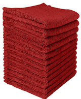 burgundy cotton washcloth