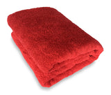 red bath sheet