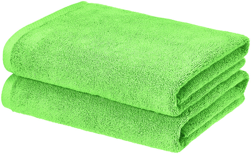 lime green bath towel
