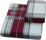 burgundy plaid flannel pillowcases