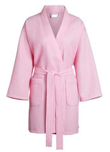 Goza Towels Women's Thight Length Kimono Waffle Spa Robe - Gozatowels