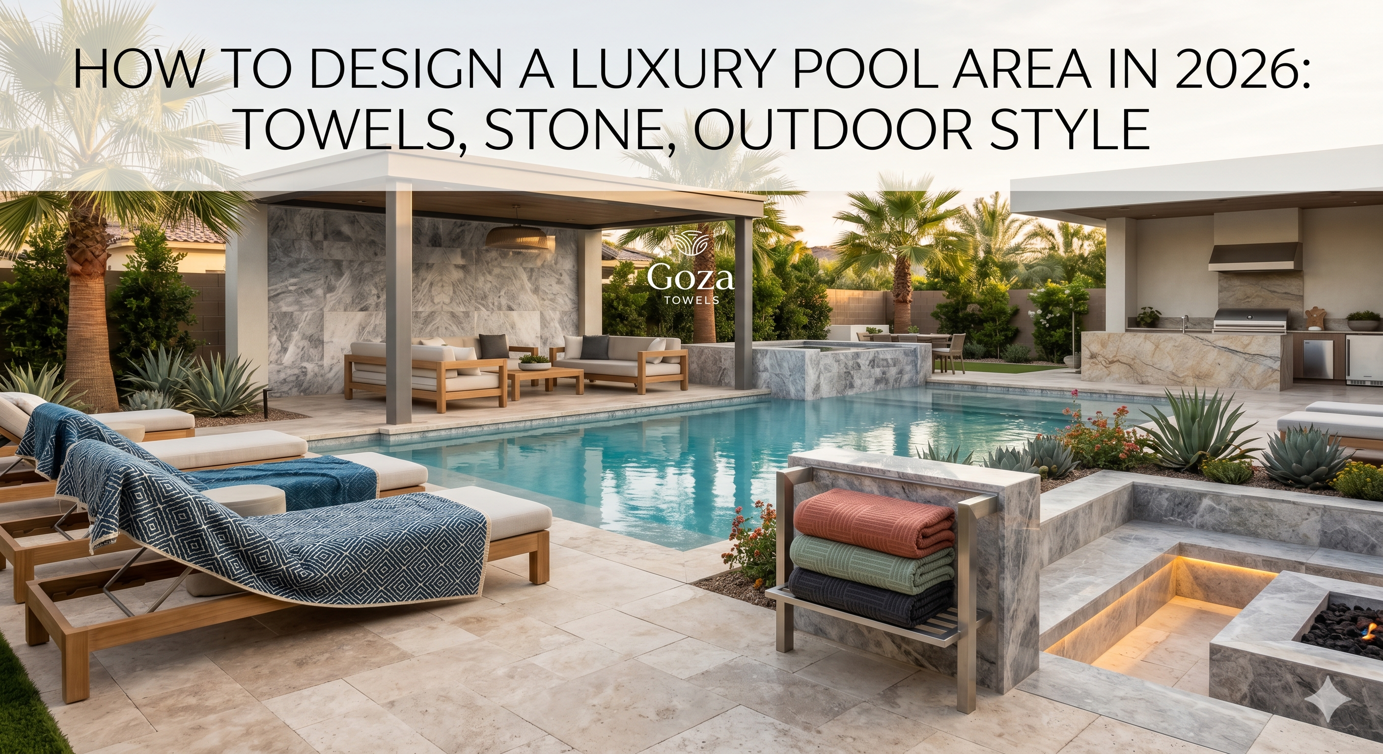 How to Design a Luxury Pool Area in 2026: Stone, Towels & Outdoor Style ...