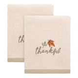 Avanti Linens - Grateful Patch Cotton Velour Hand Towel Set, 2 Pack