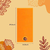 Quera 2 Pack Thanksgiving Fall Hand Towels Autumn Leaves Turkey Embroidered Premium Luxury Decor Fall Bathroom Decorativ