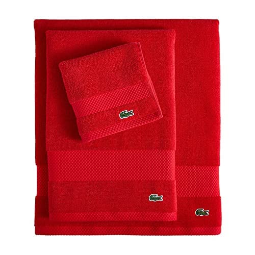 Lacoste Heritage Supima Cotton Hand Towel, Formula One, 16" x 30"