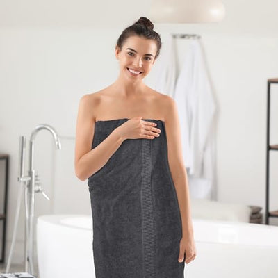 Utopia Towels - Badmatten van katoen, [geen badkamertapijt], 53 x 86 cm, 100% ringgesponnen katoen, zeer absorberend en machinewasbaar, voor douche en badkamer (2 stuks) (Grijs
