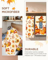 Miss Adola Fall Microfiber Kitchen Towels Set of 2, Straw Pumpkin