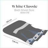 White Classic Luxury Bath Sheets Towels for Adults Extra Large 35x70 Inch - 700 GSM Turkish Cotton, Highly Absorbent | Hotel Collection | 2 Pack
