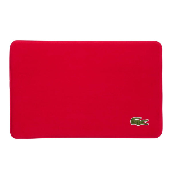 Lacoste Crocodile Bath Mat, Memory Foam Rug, Formula 1, Red, 19x30