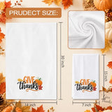 FUTBU Thanksgiving Hand Towels Cotton Embroidered Sets of 2 - Thanksgiving Turkey Kitchen Towels Bathroom - Dish Towels 