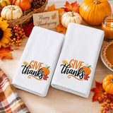 FUTBU Thanksgiving Hand Towels Cotton Embroidered Sets of 2 - Thanksgiving Turkey Kitchen Towels Bathroom - Dish Towels 
