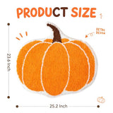 TRUEDAYS Fall Pumpkin Bath Mat, Tufted Non Slip Bathroom Rug