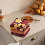 Ritz Harvest Cotton Kitchen Towel Set, Painted Leaves, 16x26 in, 4pc