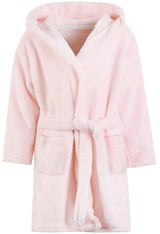 Umeyda Girls' Bathrobe, Plush Pool Cover up Hooded Fleece Robe Bathrobe for Toddler Little & Big Girls, Pink, US 3T, CN 100