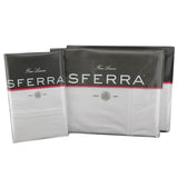 Sferra Grande Hotel Sheets - King, White/White, Italian Woven Cotton Percale Fabric Hotel Style Bedding, Double Row Satin Stitch Embroidery On Sheets & Pillowcases