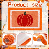 Boao Fall Pumpkin Bathroom Rug Orange Autumn Tufted Bath Mat