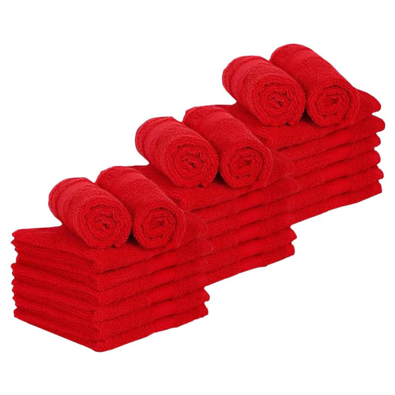 Casa Lino 24 Pack Wash Cloths Set 12 X12 100 Cotton wash Cloths Gozatowels