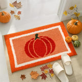 Boao Fall Pumpkin Bathroom Rug Orange Autumn Tufted Bath Mat