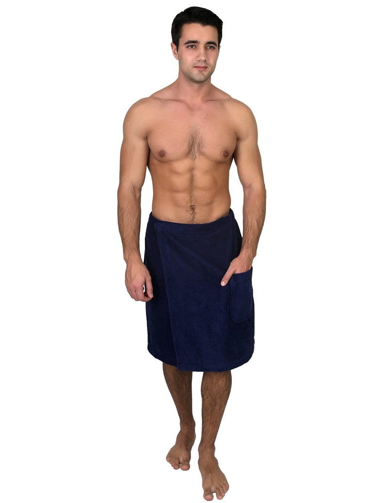 TowelSelections Mens Shower Wrap Adjustable Cotton Terry Bath Gym Cove Gozatowels