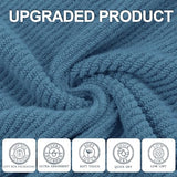 VOOVA & MOVAS Blue Towels Bathroom Sets, 100% Cotton | Lightweight | Soft | Quick Dry | Thick, Towel Set of 6, 2 Large Bath 30"x56", 2 Hand 18"x28", 2 Wash Cloths 13"x13", Denim Blue Towel Gift