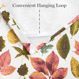 Martha Stewart Autumn Harvest Falling Leaves Kitchen Towel 3-Pack Set, 100% Cotton with Absorbent Terrycloth, Decorative