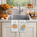 Fall Kitchen Towels 18x26 Inch Set of 2 Autumn Thanksgiving Kitchen Decor