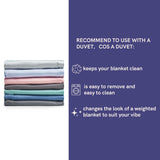 YnM Cooling Weighted Blanket — 100% Cooling Oeko-Tex Certified Material with Premium Glass Beads (Light Grey, 48''x72'' 20lbs), Suit for One Person(~190lb) Use on Twin/Full Bed