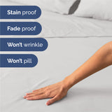 Split King Size 5 Piece Sheet Set - Comfy Breathable & Cooling Bed Sheets Set - Hotel Luxury Bedding for Women, Men, Kids & Teens - Deep Pockets, Easy-Fit, Soft & Wrinkle Free - Oeko-Tex - French Grey