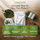 Cariloha Resort 100% Organic Bamboo Viscose Sheets - 4-Piece King Sheet Set - 18 in Extra Deep Pockets - Sateen Weave, Cooling, Luxury Sheets - Oeko-TEX Standard 100 - White